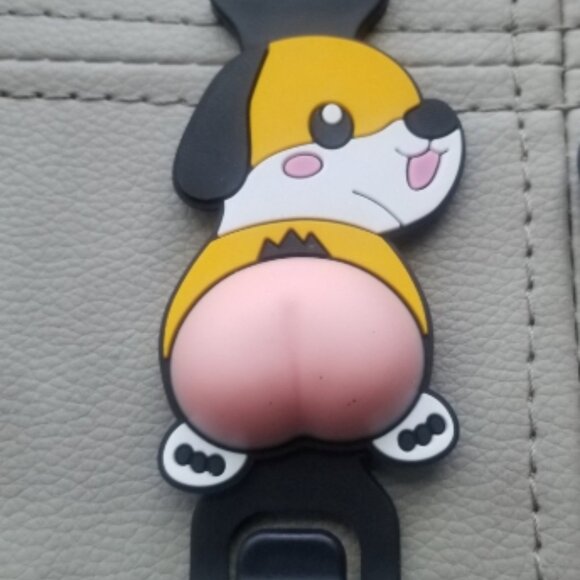 2 Pc. Cute Puppy With Soft Tush Car Hook/ Bag Hanger/Purse Hook - Picture 2 of 3